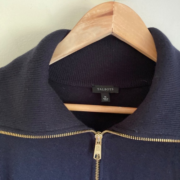 Talbots women’s lambs wool blend quarter zip sweater - Picture 2 of 7